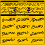 Custom Gold Black 3D Pattern Design Smile Emoji Performance T-Shirt