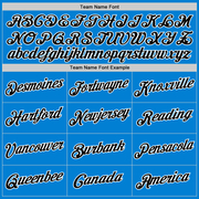 Custom Blue Black-White Performance T-Shirt