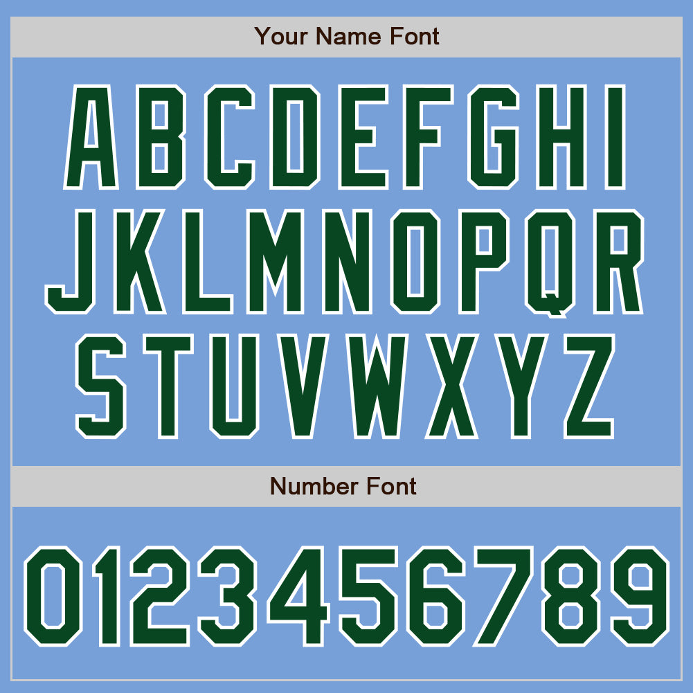 Custom Light Blue Green-White Two-Button Unisex Softball Jersey