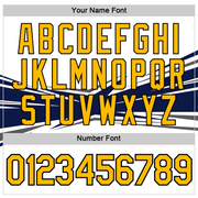 Custom White Gold Navy Gray-Black 3D Esports Performance T-Shirt