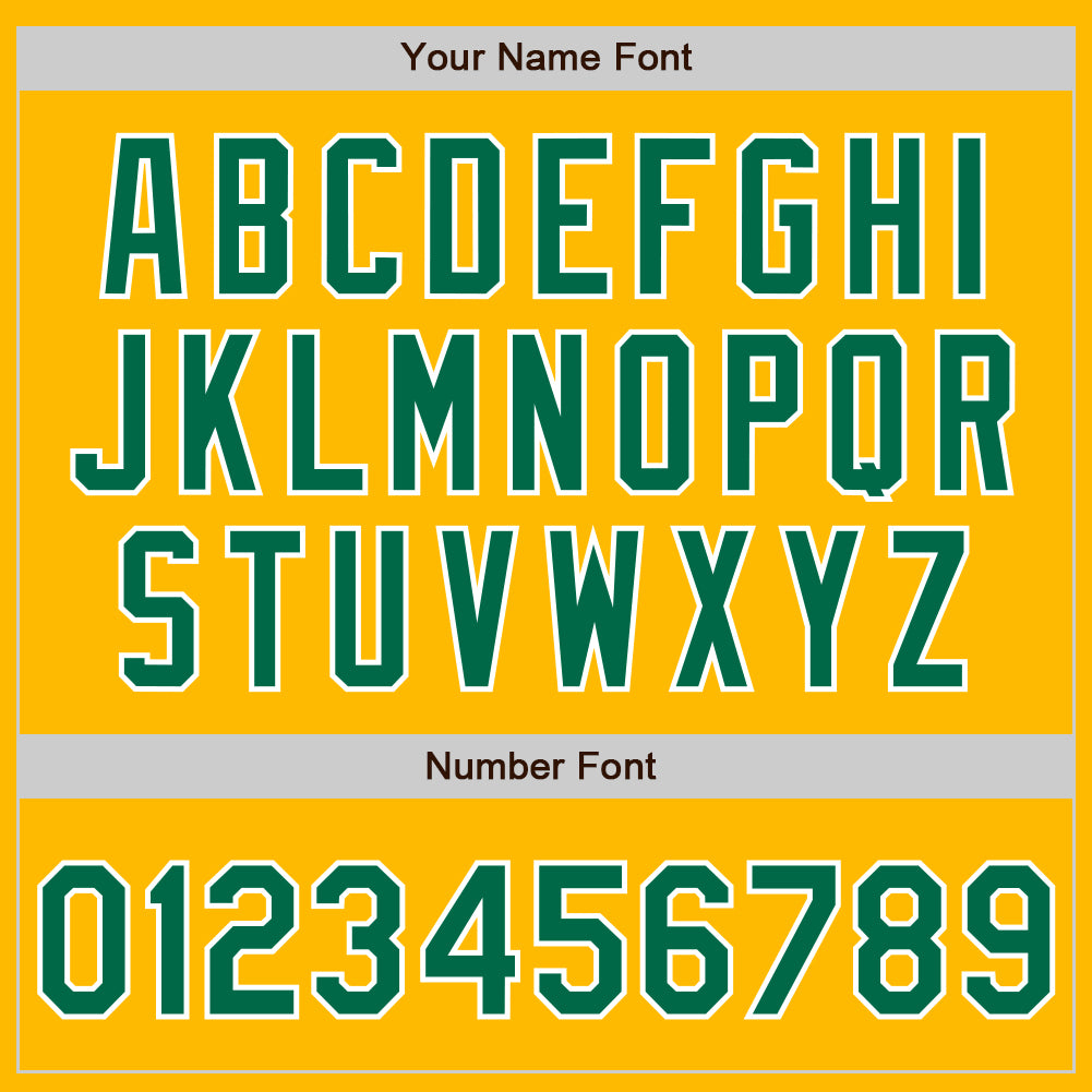 Custom Gold Kelly Green Pinstripe White Two-Button Unisex Softball Jersey