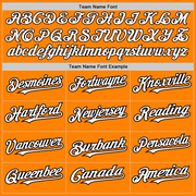 Custom Bay Orange Black Pinstripe White Two-Button Unisex Softball Jersey