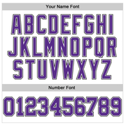 Custom White Purple-Black Long Sleeve Performance T-Shirt