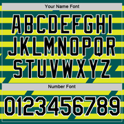 Custom Midnight Green Black-Neon Yellow 3D Esports Performance T-Shirt