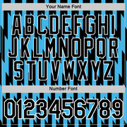 Custom Black Sky Blue-White 3D Esports Performance T-Shirt