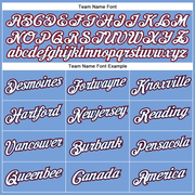 Custom Powder Blue White-Red Performance T-Shirt