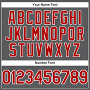 Custom Steel Gray Red-White Performance T-Shirt