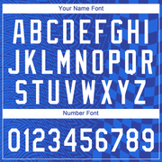 Custom Royal White-Navy 3D Pattern Two-Button Unisex Softball Jersey