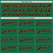 Custom Kelly Green Black-Old Gold Performance T-Shirt