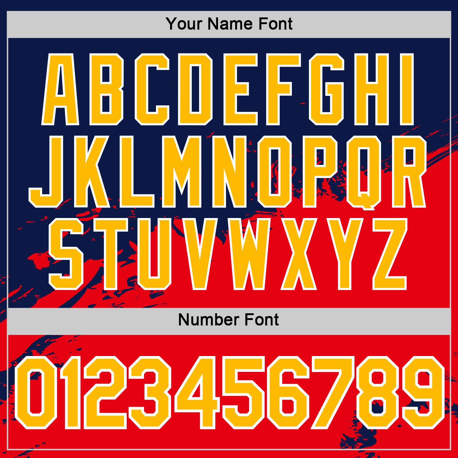 Custom Navy Gold-Fire Red 3D Esports Performance T-Shirt