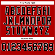 Custom Red Black-White Long Sleeve Performance T-Shirt