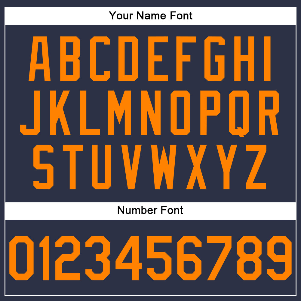 Custom Navy Bay Orange Performance T-Shirt