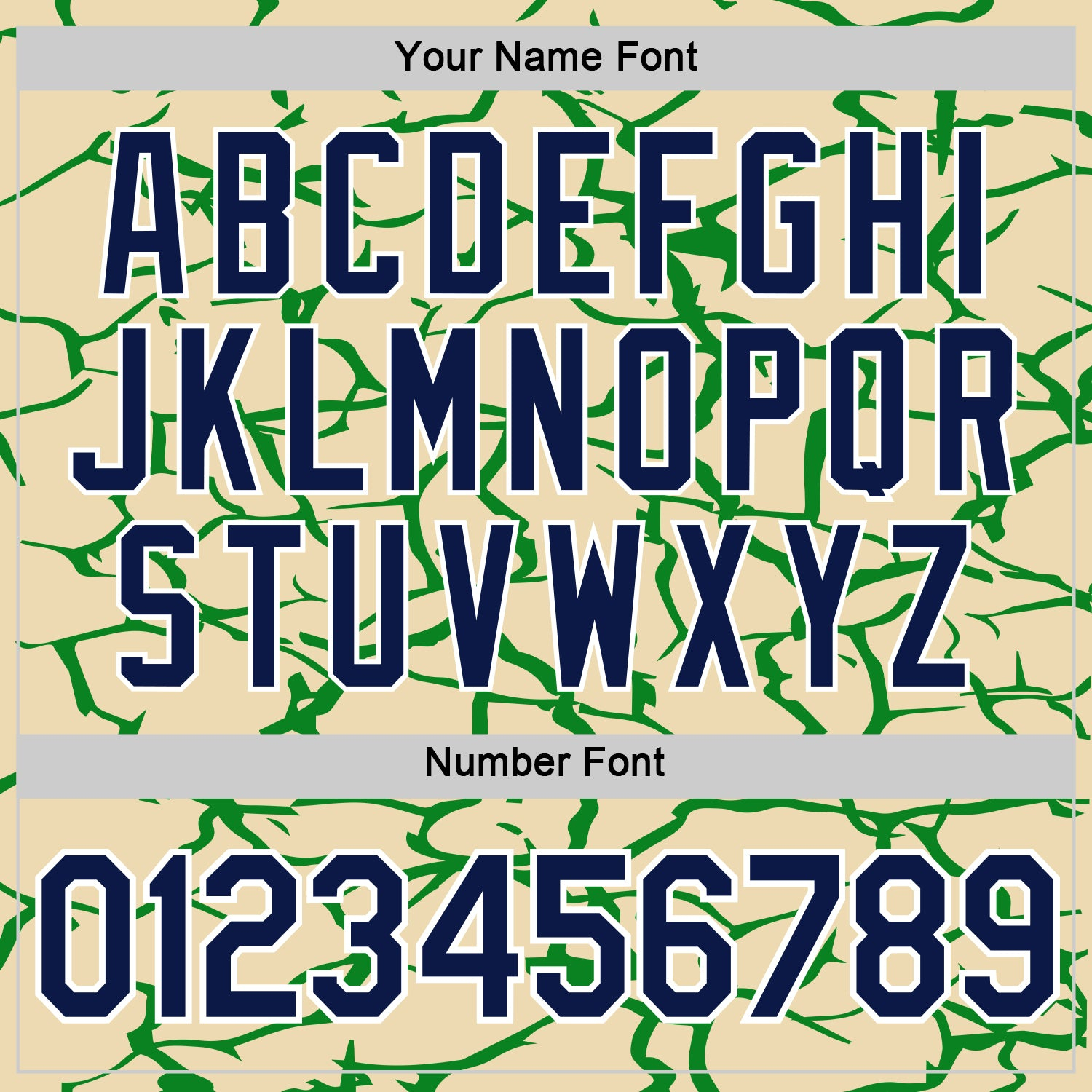 Custom Cream Navy-Grass Green 3D Esports Performance T-Shirt