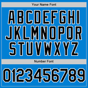 Custom Blue Black-White Performance T-Shirt