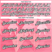 Custom Medium Pink White-Black 3D Pink Ribbon Breast Cancer Performance T-Shirt