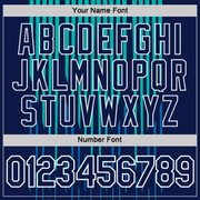 Custom Navy Blue-Aqua 3D Esports Performance T-Shirt