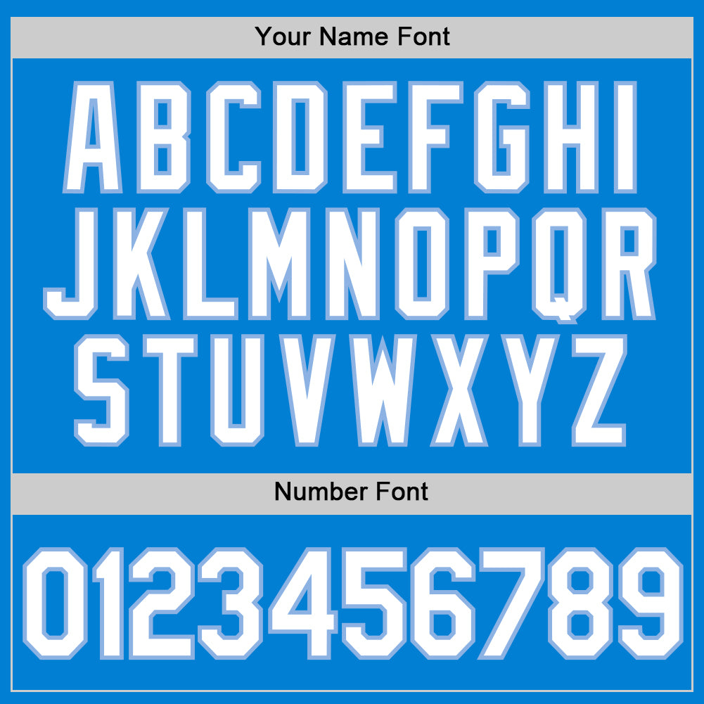 Custom Blue White-Light Blue Performance T-Shirt