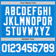 Custom Blue White-Light Blue Performance T-Shirt