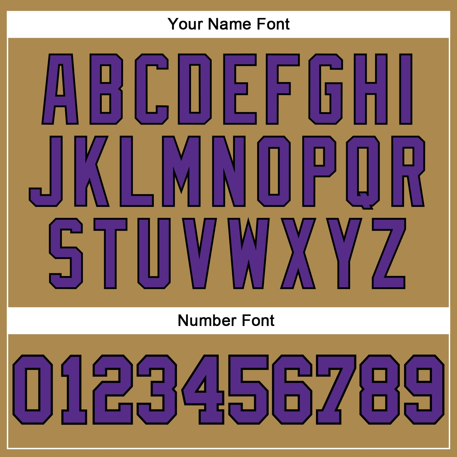 Custom Old Gold Purple-Black Long Sleeve Performance T-Shirt