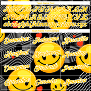 Custom Black Yellow-White 3D Pattern Design Smile Emoji Performance T-Shirt