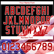 Custom Black Red-White 3D American Flag Patriotic Performance T-Shirt