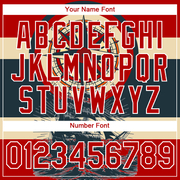 Custom Red White 3D Pattern Design Sailing Ship Compass Columbus Day Performance T-Shirt