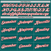 Custom Aqua White-Red Performance T-Shirt