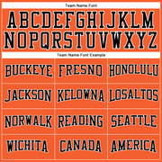 Custom Orange Black-White Long Sleeve Performance T-Shirt