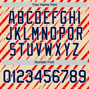 Custom Cream Navy-Fire Red 3D Esports Performance T-Shirt