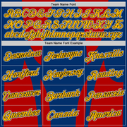 Custom US Navy Blue Gold Red-Black 3D Esports Performance T-Shirt