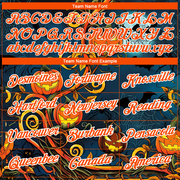 Custom Teal Orange-White 3D Halloween Performance T-Shirt