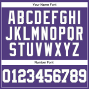 Custom Purple White-Gray Long Sleeve Performance T-Shirt