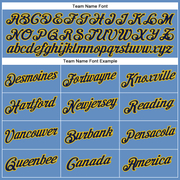 Custom Light Blue Navy-Yellow Performance T-Shirt