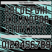 Custom Black Ice Blue-White 3D Esports Performance T-Shirt