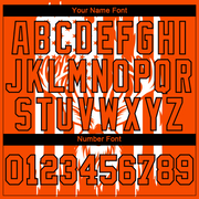 Custom Orange Black-White 3D Animal Deer Hunting American Flag Long Sleeve Performance T-Shirt