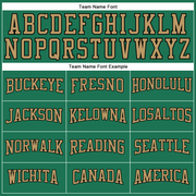 Custom Kelly Green Old Gold-Black Long Sleeve Performance Salute To Service T-Shirt