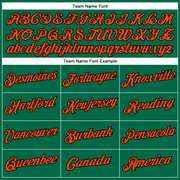 Custom Kelly Green Orange-Black Performance T-Shirt