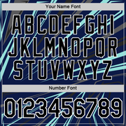 Custom Navy Black Ice Blue-Steel Gray 3D Esports Performance T-Shirt