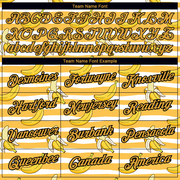 Custom White Yellow-Black 3D Pattern Design Banana Performance T-Shirt