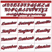 Custom Cream Red-Navy Performance T-Shirt