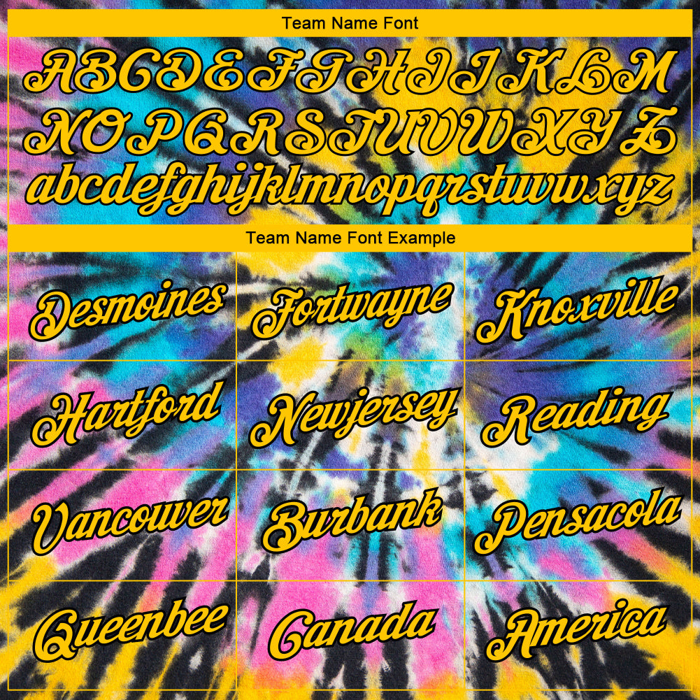 Custom Tie Dye Gold-Black 3D Performance T-Shirt