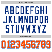 Custom White Orange-Royal Long Sleeve Performance T-Shirt