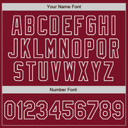 Custom Crimson White Pinstripe White Two-Button Unisex Softball Jersey