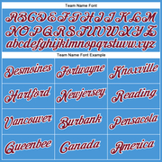 Custom Powder Blue Crimosn-White Performance T-Shirt