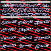 Custom Black Navy-Fire Red 3D Esports Performance T-Shirt