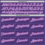 Custom Purple Light Blue-Pink Performance T-Shirt