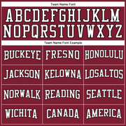 Custom Crimson White-Black Long Sleeve Performance T-Shirt