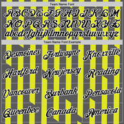 Custom Steel Gray Black-Neon Yellow 3D Esports Performance T-Shirt