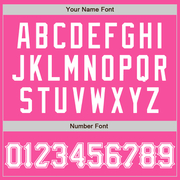 Custom Pink White Two-Button Unisex Softball Jersey