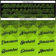 Custom Black Neon Green 3D Pattern Design Gradient Square Shapes Performance T-Shirt